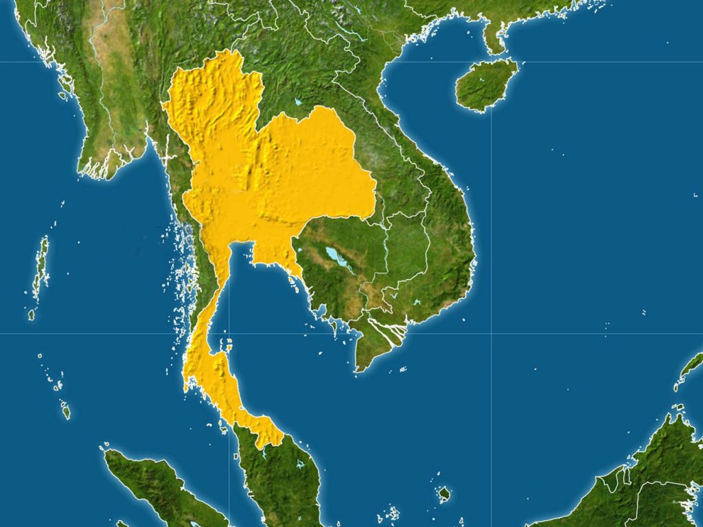 Mapa Tailândia