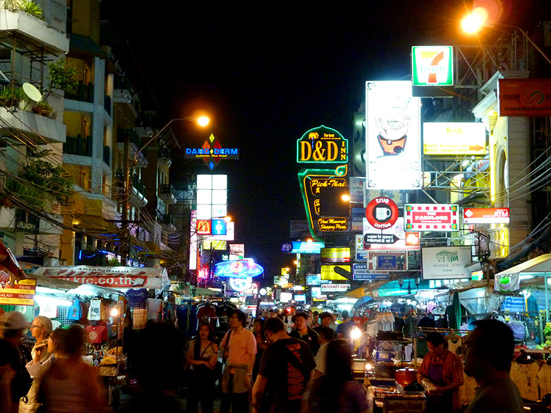 O que fazer em Bangkok - Khaosan road