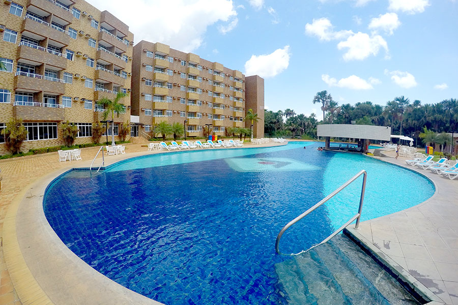 Vista da piscina do Hotel Gran Lençóis